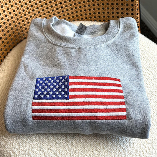 American Flag Embroidered Sweatshirt - USA Patriotic Crewneck - USA Shirt - America Sweatshirt - 4th of July Gift For Men and Women il_794xN.6859327005_rlwu.jpg