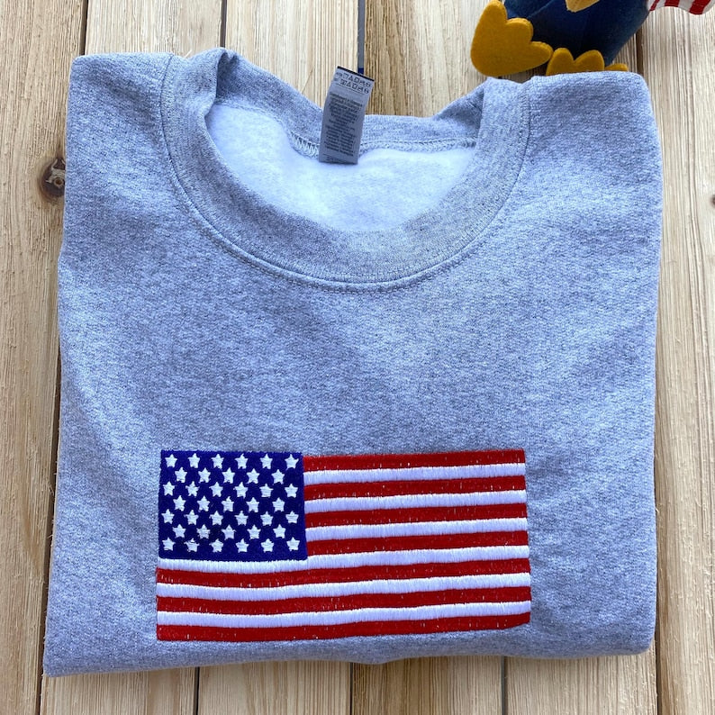 American Flag Embroidered Sweatshirt - USA Patriotic Crewneck - USA Shirt - America Sweatshirt - 4th of July Gift For Men and Women il_794xN.6859327181_65ol.jpg