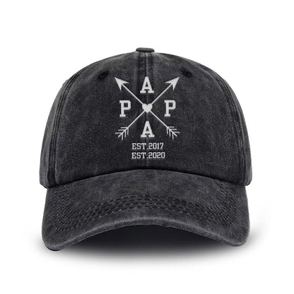 Papa Hat With Custom Year Est, Embroidered Hat, Personalized Papa Hat, Unstructured Grandpa Hat, Father's Day Gift il_794xN.6860719062_95o6.jpg