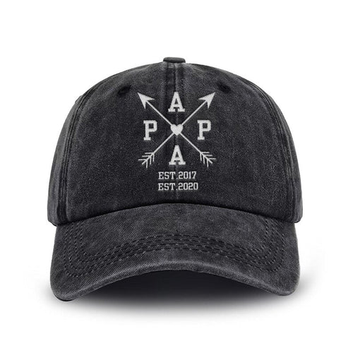 Papa Hat With Custom Year Est, Embroidered Hat, Personalized Papa Hat, Unstructured Grandpa Hat, Father's Day Gift il_794xN.6860719062_95o6.jpg