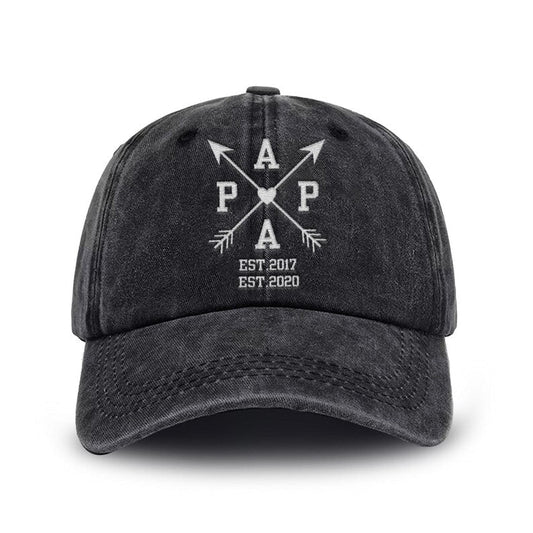 Papa Hat With Custom Year Est, Embroidered Hat, Personalized Papa Hat, Unstructured Grandpa Hat, Father's Day Gift il_794xN.6860719062_95o6.jpg