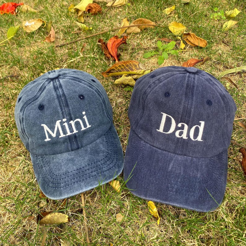 Custom Embroidered Family Matching Cap, Mum Dad Hats, Custom Dad Caps, Daddy Mini Hat, Big Bro Hat, Personalised Pregnancy Announcement Gift