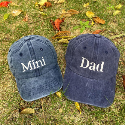 Custom Embroidered Family Matching Cap, Mum Dad Hats, Custom Dad Caps, Daddy Mini Hat, Big Bro Hat, Personalised Pregnancy Announcement Gift
