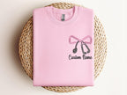 Custom Nurse Sweatshirt with Embroidered Bow & Stethoscope Personalized Gift for Nurses, Doctors and Healthcare Workers