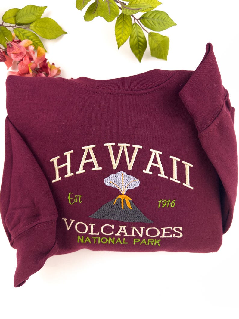 Custom National Park Crewneck Sweatshirt Embroidered Personalized Design