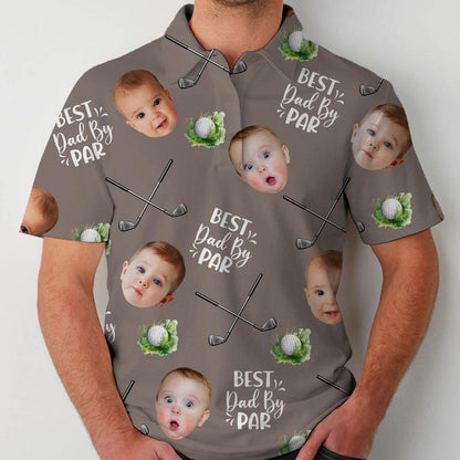 Best Dad By Par Polo Shirt With Custom Kid Face Photo Portrait, Father's Day Gift, Custom Golf Lovers Short Sleeve Shirt, Dad Birthday Gifts il_794xN.6894971189_ap66.jpg