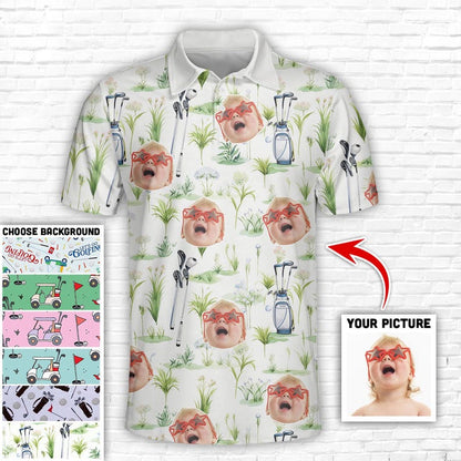 Custom Face Polo Shirt for Golfer Face on shirt gifts for husband Personalized Short Sleeve Golf Shirt Custom Polo for Golfer, Gifts for Mom il_794xN.6897368939_rxok.jpg