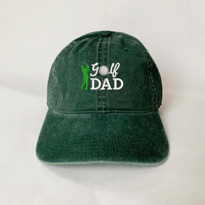 Golf Dad Embroidered Hat Funny Golfing Baseball Cap for Fathers, Golfer Dad Gift, Adjustable Washed Cotton Dad Hat, Father s Day Cap