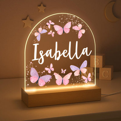 Personalised LED Nursery Lamp, Kids Night Light Gift, Butterfly Light, Baby Girl Light, Birthday Gifts for Kids, Kids Bedroom Nursery Light il_794xN.6906989543_b7nk.jpg