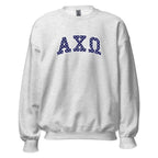 Polka Dot Embroidered Crewneck / Grey Sorority Crewneck / Grey Sorority Sweatshirt / Sorority Apparel / Greek Apparel