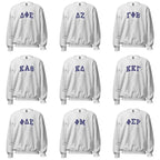 Polka Dot Embroidered Crewneck / Grey Sorority Crewneck / Grey Sorority Sweatshirt / Sorority Apparel / Greek Apparel