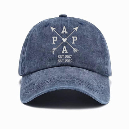 Papa Hat With Custom Year Est, Embroidered Hat, Personalized Papa Hat, Unstructured Grandpa Hat, Father's Day Gift il_794xN.6908700541_ppkj.jpg