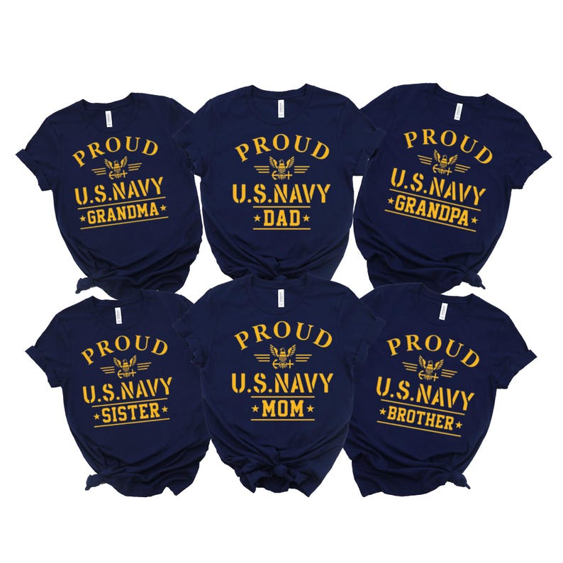 Proud Navy Family Shirt: Custom Boot Camp Graduation Tee