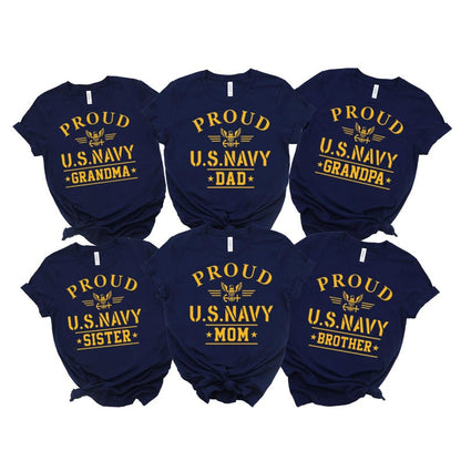 Proud Navy Family Shirt: Custom Boot Camp Graduation Tee