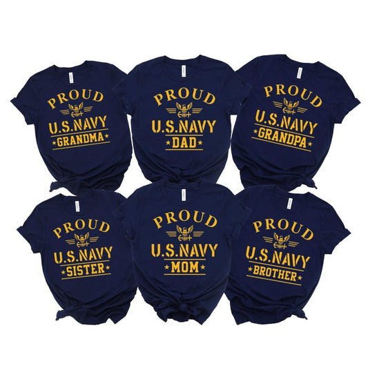 Proud Navy Family Shirt: Custom Boot Camp Graduation Tee