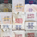 Embroidered Custom College Sweatshirt,School Spirit Personalized Shirt, College Apparel, Graduation Gift, Back To School, University Hoodie