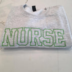Embroidered Nurse Sweatshirt, Nurse Hoodie, Nurse Pullover, Gift for Grad, gift for her, New Nurse Gift, Nursing School Shirt, gift for her