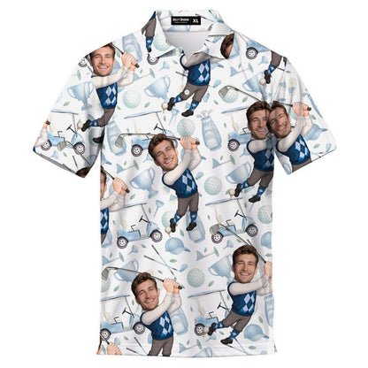 Custom With Your Face Golf Pattern Polo Shirts For Men Golf Polos Personalized Mens Shirts Button Up Shirt Gift For Him, Fathers Day Gift il_794xN.6946219286_e9r4.jpg