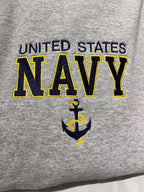 Embroidered US Navy Sweatshirt with Anchor Military Pride Pullover Navy Veteran Gift Patriotic Crewneck Unisex Armed Forces Sweater