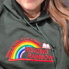 Embroidered Reading Rainbow Sweatshirt | Take A Look It's In A Book Shirt | Book Lover Gift | Custom Reading Shirt | Teacher Gift