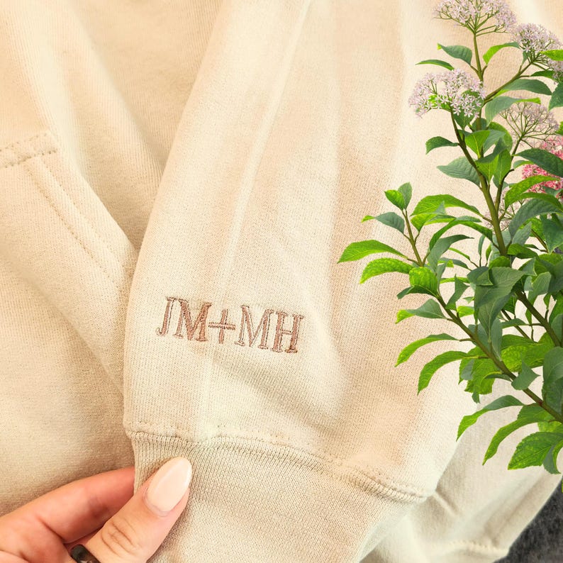 Custom Embroidered Couple Portrait From Photo Hoodie - Matching Hoodies For Couples - Anniversary Gifts For Boyfriend - Gift For Husband