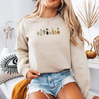 Embroidered Halloween Goose Sweatshirt Cute Fall Gildan Crewneck Pumpkin Witch Ghost Goose Shirt Fall Animal Pullover EMBROIDERED IN USA