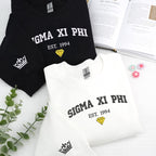 Custom Sorority Sweaters Embroidered Girl's Trip Sweatshirt | Big Little Sweatshirts Sorority Hoodie | Personalized Gift for Friends