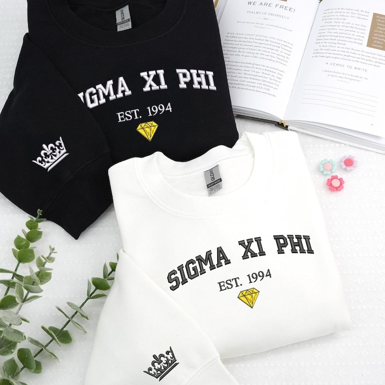 Custom Sorority Sweaters Embroidered Girl's Trip Sweatshirt | Big Little Sweatshirts Sorority Hoodie | Personalized Gift for Friends