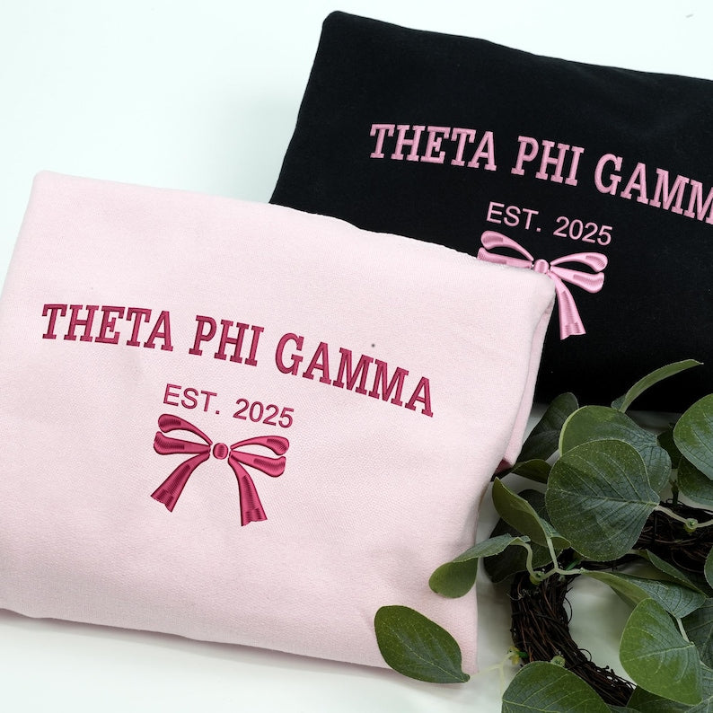 Custom Sorority Sweaters Embroidered Girl's Trip Sweatshirt | Big Little Sweatshirts Sorority Hoodie | Personalized Gift for Friends