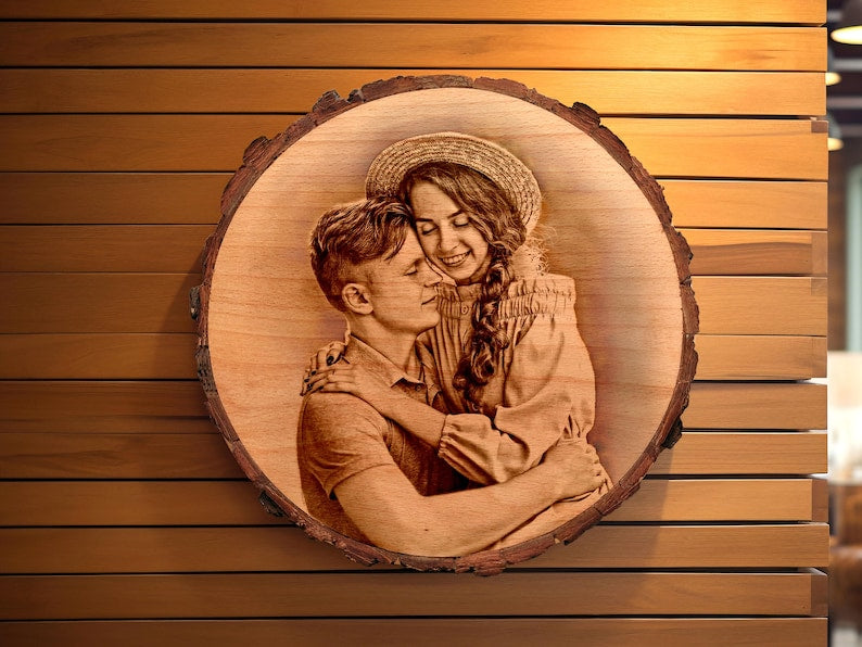 Personalized Photo on Bark Edge Wood | Custom wooden photo Art Large |Burned Wood Picture| Wedding, Anniversary, Valentine s, Couple Gift il_794xN.6980921492_4bdv.jpg