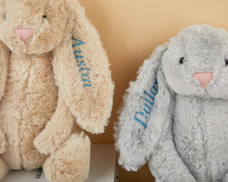 Personalized Embroidered Bunny Rabbit, Personalised Bunny Rabbit Toy,Custom Monogrammed Bunny Rabbit,Bunny Soft Plush Toy,Kids Birthday Gift
