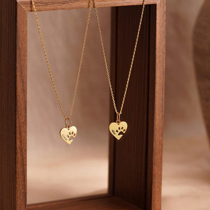 Custom Paw Name Necklace with Heart, Personalised Paw Print Necklace, Dog Paw Letter Necklace, Pet Memorial Gift for Her, Mothers Day Gift il_794xN.6982388700_em0t_1.jpg