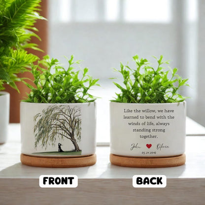 9th Anniversary Willow, 9th Anniversary Gift, Willow Tree 9 Year Anniversary Personalized Ceramic Pot, 9th Anniversary Gift for Her il_794xN.6983871450_7gcj.jpg
