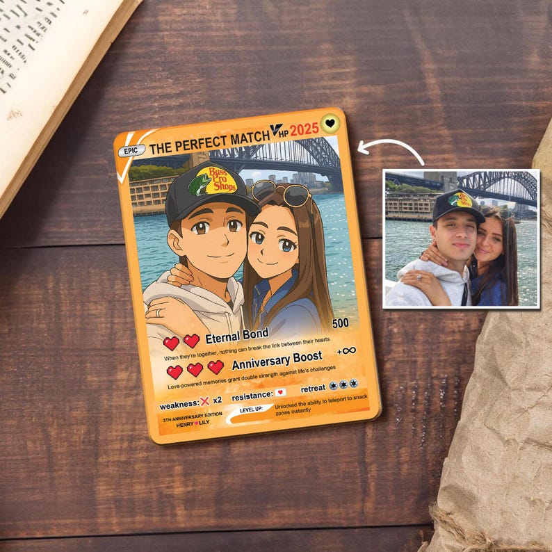 Personalized Couple Poke Love Card, Custom photo Anime Themed Gift for Anniversary, Gamer Husband Present from Wife, Love Card Gift il_794xN.6986670863_eqyw.jpg