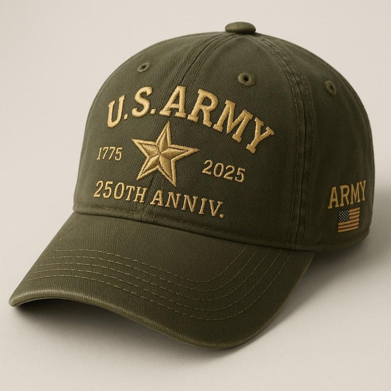 United States Army 1775-2025 Embroidery Cap, Patriotic USA Army Us Military Parade 250th Anniversary 2025 Hat il_794xN.6993674390_qp33.jpg