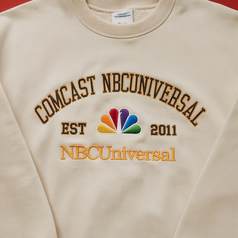 Custom Company Embroidered Sweatshirt, Personalized Business Logo Crewneck, Retro College Style Work Uniform, Corporate Team Gift Hoodie