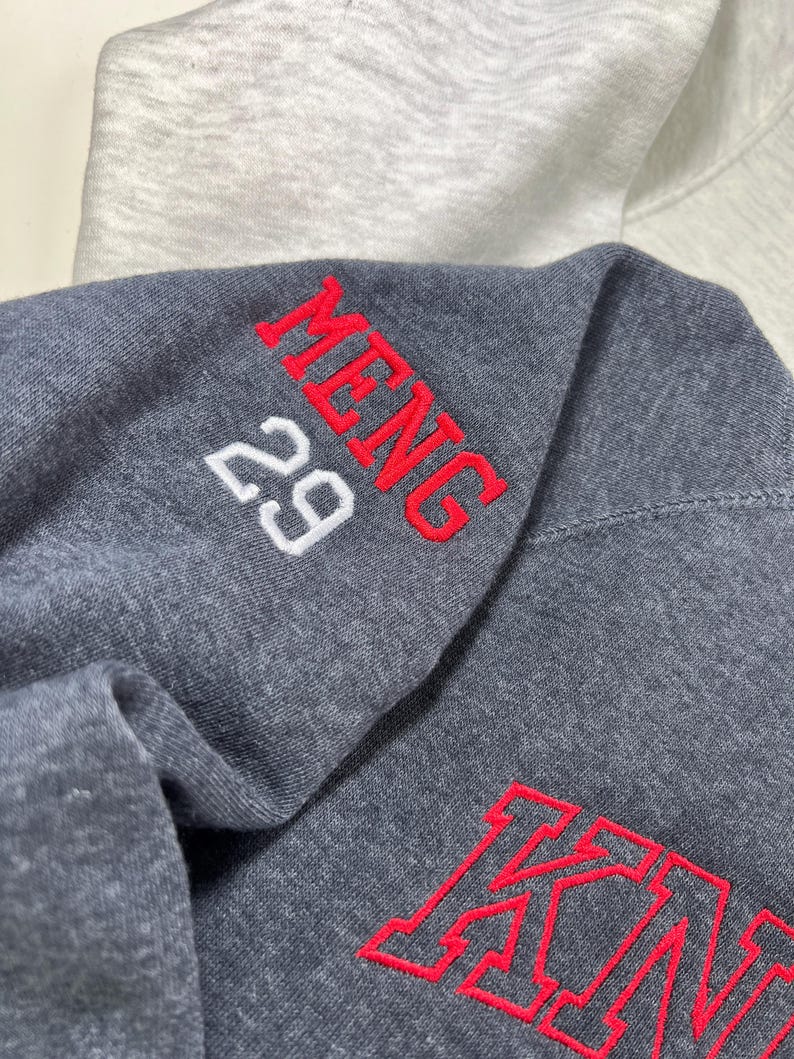 Custom Team Embroidered Sweatshirt/Hoodie, Sports Team Apparel, Custom Team Name, Custom Name and Number, Hockey/Soccer Hoodie, Game Day