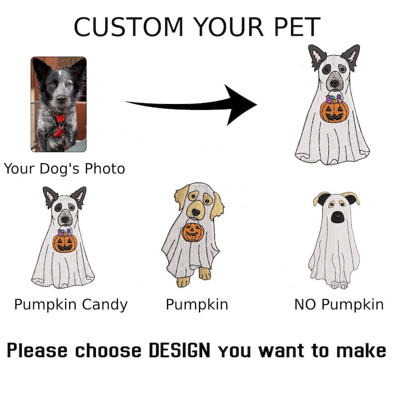 Custom Dog Embroidered Hat Halloween Ghost Dog Washed Hat Halloween Embroidered Baseball Hat Dogs Embroidered Cap Pet Ghost Hat