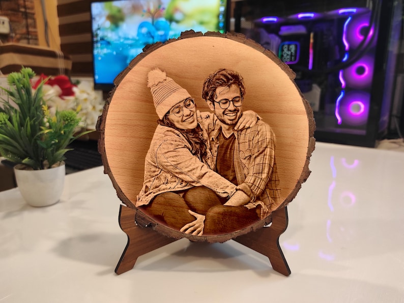 Personalized Photo on Bark Edge Wood | Custom wooden photo Art Large |Burned Wood Picture| Wedding, Anniversary, Valentine s, Couple Gift il_794xN.7028905549_766u.jpg