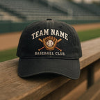 Custom Baseball Team Hat Personalized Embroidered Baseball Cap with Team Name, Sports Club Hat, Coach Player Gift, Baseball Team Cap
