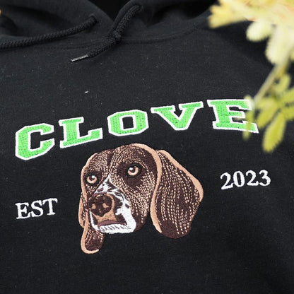 Custom Embroidered Pet Sweatshirt, Cat Mom Sweatshirt, Personalized Dog Dad Gift, Halloween Gift For Pet Lover