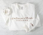 Custom Future Mrs Embroidered Sweatshirt with Last Name & Couple Initials I Wedding Announcement I Engagement Proposal Gift for Brides-to-Be