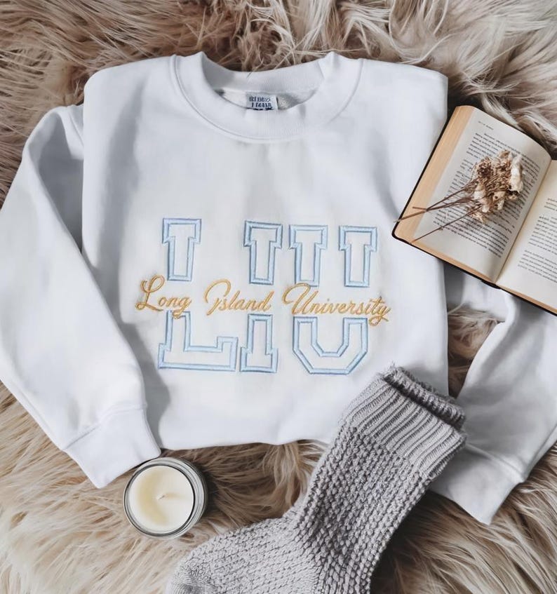 Custom University Embroidered Sweatshirt, Custom College Crewneck, Personalized Name School Hoodie, College Apparel Merch, Graduation Gift