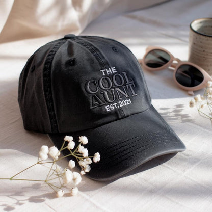 The Cool Aunt Embroidered Hat, Custom Embroidered Hat, Gift For Her, Cool Aunt Club Hat, Auntie Hat, Best Aunt Hat, Christmas Gift