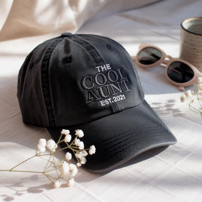 The Cool Aunt Embroidered Hat, Custom Embroidered Hat, Gift For Her, Cool Aunt Club Hat, Auntie Hat, Best Aunt Hat, Christmas Gift
