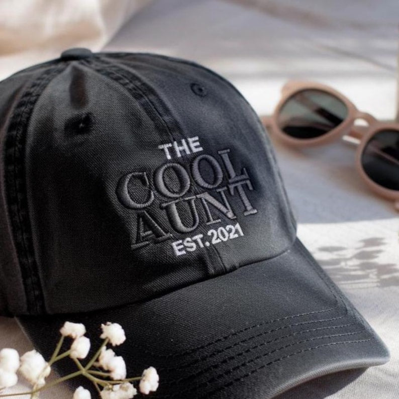 The Cool Aunt Embroidered Hat, Custom Embroidered Hat, Gift For Her, Cool Aunt Club Hat, Auntie Hat, Best Aunt Hat, Christmas Gift