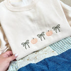 Embroidered Coquette Halloween Icon Crewneck Sweatshirt | Cute Halloween | Spooky Season| Coquette Bow | Gift for Her| Autumn, Fall |G18ECHI