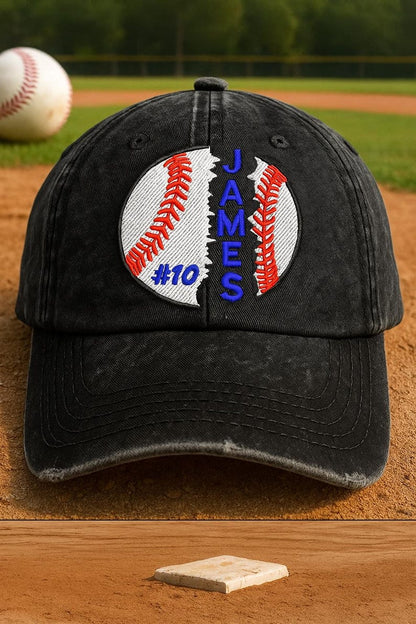 Personalized Baseball Embroidered Hat, Baseball Hat, Custom Name Baseball Hat, Custom Hat, Gift For Team, Team Outfit