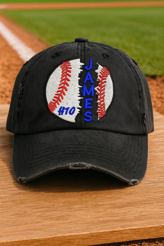 Personalized Baseball Embroidered Hat, Baseball Hat, Custom Name Baseball Hat, Custom Hat, Gift For Team, Team Outfit