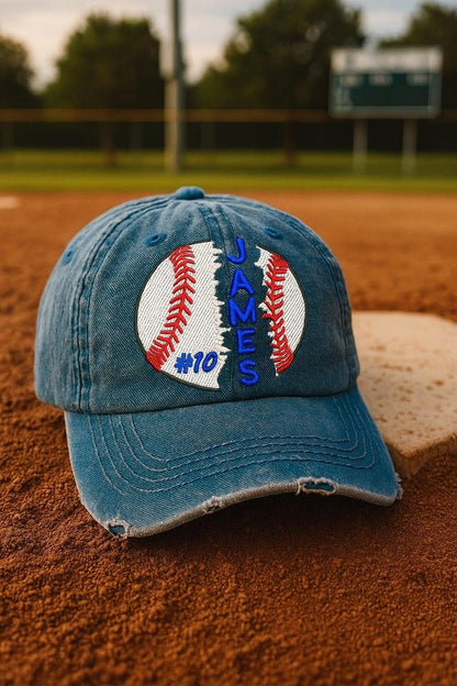 Personalized Baseball Embroidered Hat, Baseball Hat, Custom Name Baseball Hat, Custom Hat, Gift For Team, Team Outfit